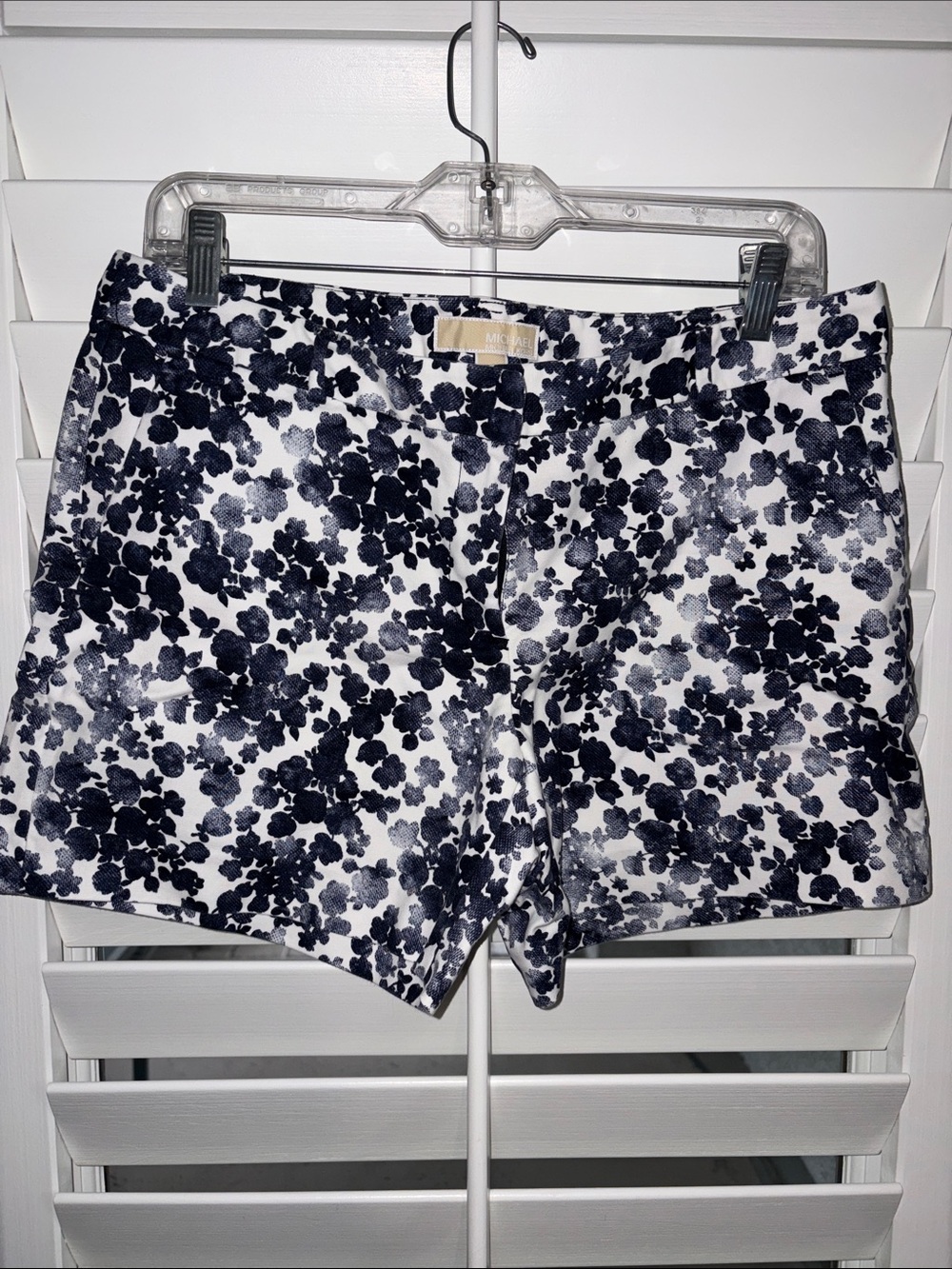 MICHAEL Michael Kors Navy and White Floral Print Shorts